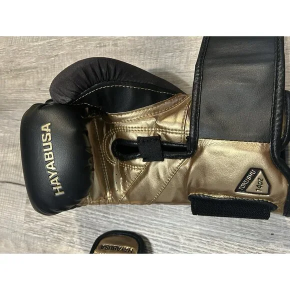 Hayabusa Gold and Black Boxing Gloves - Picture 7 of 8